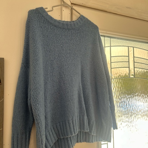 Aerie Soft Knit Blue Sweater - Picture 2 of 4